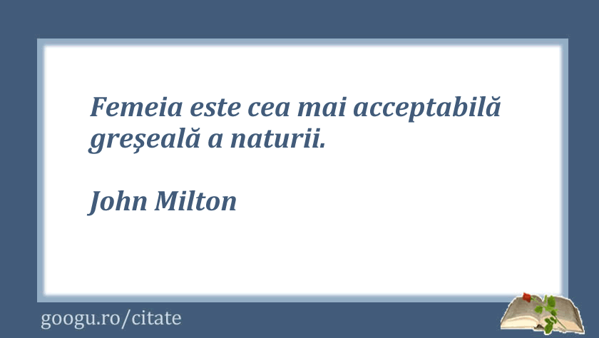 Citate despre femei, John Milton